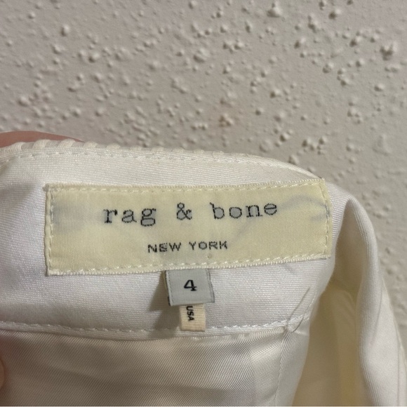 Rag and Bone Textured Off-White Linen Shorts - Size 4 - Picture 3 of 11